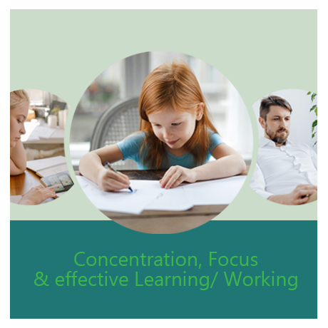 Concentration, attention, focus and effective learning/working.