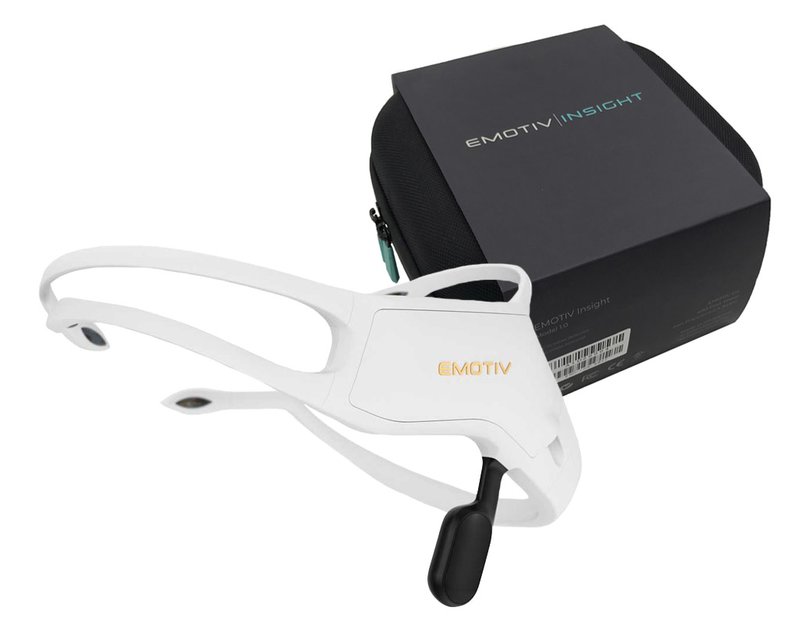 Picture shows the 5 channel EEG Headset Emotiv Insight
