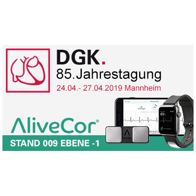 Der mindtecStore wird in Kooperation mit Alivecor auf der 85. Jahrestagung der DGK in Mannheim mit einem Messestand vertreten sein - Wir sind in Kooperation mit Alivecor auf der 85. Jahrestagung der DGK in Mannheim 