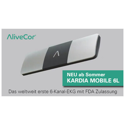 prnewswire.com. berichtet über das neue KardiaMobile® 6L - Kardia Mobile von AliveCor - Die FDA erteilt erstmals die Zulassung für ein EKG-Gerät mit sechs Ableitungen