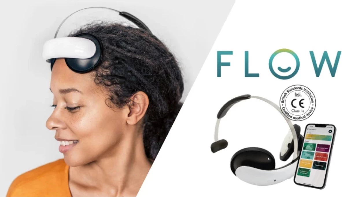Flow Neuroscience FL-100 tDCS Hirnstimulations Headset zum Abbau von Ängsten und Panikattacken