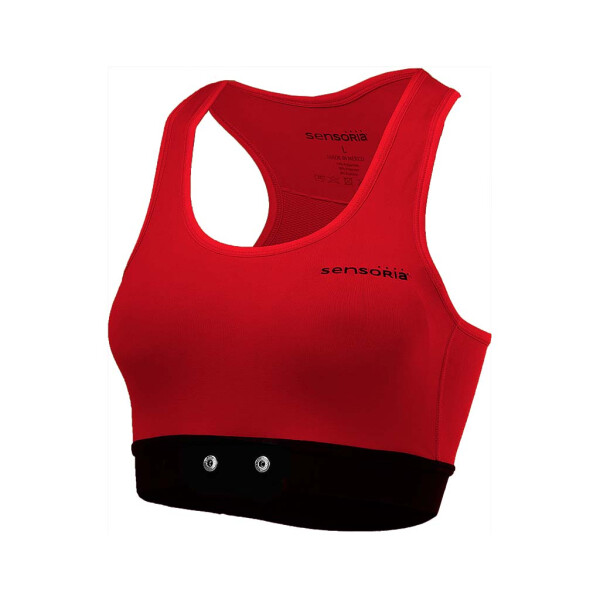 Sensoria Fitness Sport BH mit textilen HR-Sensoren Damen S rot