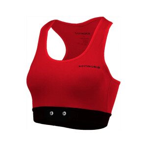 Sensoria Sports Bra intelligent sportswear for woman M red