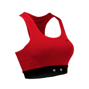 Sensoria Fitness Sports Bra with Textile HR Sensors Ladies L red