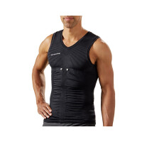 Sensoria Fitness T-Shirt ärmellos mit textilen HR-Sensoren Herren L/XL schwarz