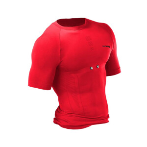 Sensoria Fitness T-shirt short sleeve with textile HR Sensors Men M red