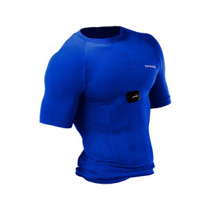 Sensoria Fitness Set T-Shirt kurzarm mit Sensoren und HR-Modul Herren M blau