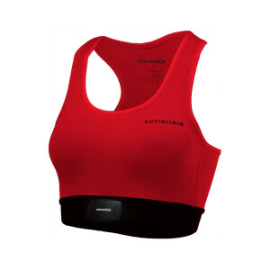 Sensoria Fitness Set Sport BH Comfort und Smart Device Intelligente Sportbekleidung Damen M rot