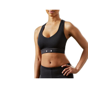 Sensoria Fitness Sport BH mit textilen HR-Sensoren Damen XS schwarz