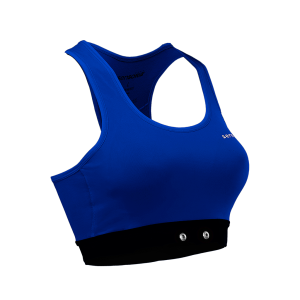 Sensoria Fitness Sport BH mit textilen HR-Sensoren Damen M blau