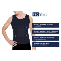Hexoskin Pro Kit Sportsman Health Monitoring Set for Men with Shirt & Meter XL