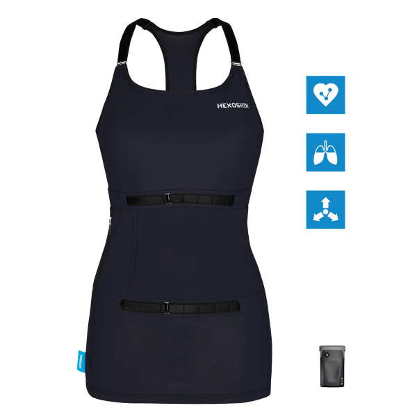 Hexoskin Pro-Kit Sportsman Health Monitoring Set for Women with Shirt & Meter 2XS
