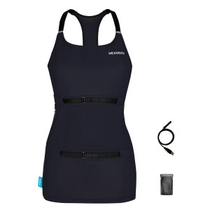 Hexoskin Pro Kit Intelligente Sportbekleidung Shirt und Messgerät Damen 2XS
