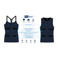Hexoskin Pro Kit Intelligente Sportbekleidung Shirt und Messgerät Damen M