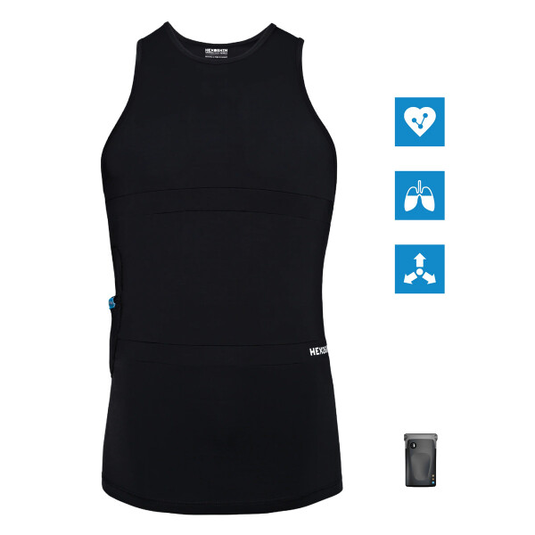 Hexoskin Smart Kit Intelligente Sportbekleidung Shirt und Messger&auml;t Herren L