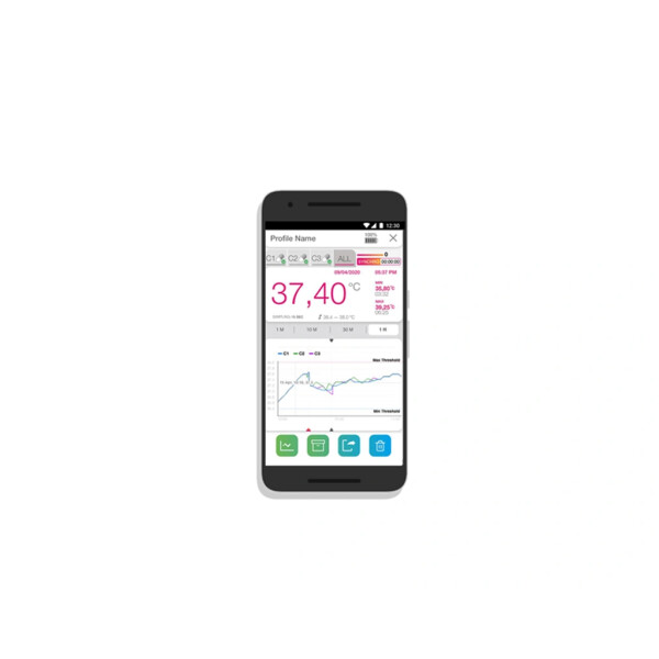 BodyCap X4 ePerf Mobile App - verwaltet bis zu 4 ePerf Uhren mit einem Gerät