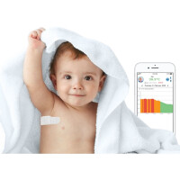 Tucky 24h smart thermometer patch with position monitor reusable for children care