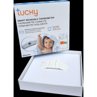 Tucky 24h smart thermometer patch with position monitor reusable for children care