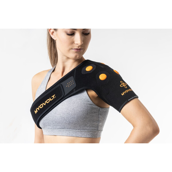 Myovolt Shoulder - Vibrations-Massage-Bandage für die Schulter geeignet für Sport und Reha 