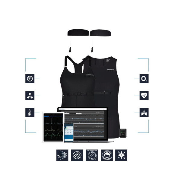 Astroskin Smart Shirt for Vital Data Real-Time Measurement Women Size XXS
