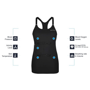 Astroskin Smart Shirt for Vital Data Real-Time Measurement Women Size M