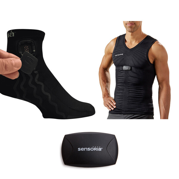 Sensoria Running System - Herren - Smartes Laufanalyse-Set - Socke und Shirt