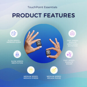 TouchPoints - Wellness Wechselvibrationen mit 2 Silikonarmbandern - Schwarz - L