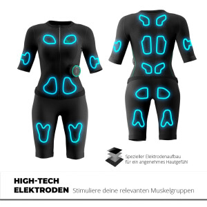 Antelope Evolution EMS Anzug für Frauen mit Shirt - Shorts und Booster Unit