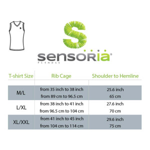 Sensoria Fitness T-Shirt ärmellos mit textilen HR-Sensoren Herren M/L schwarz